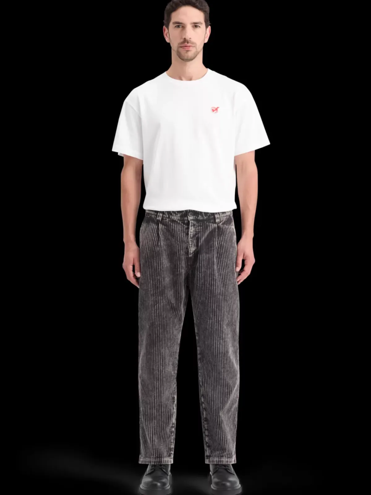 Sale LOOSE TAPERED PLEATED WASHED CORDUROY CHINO Pants