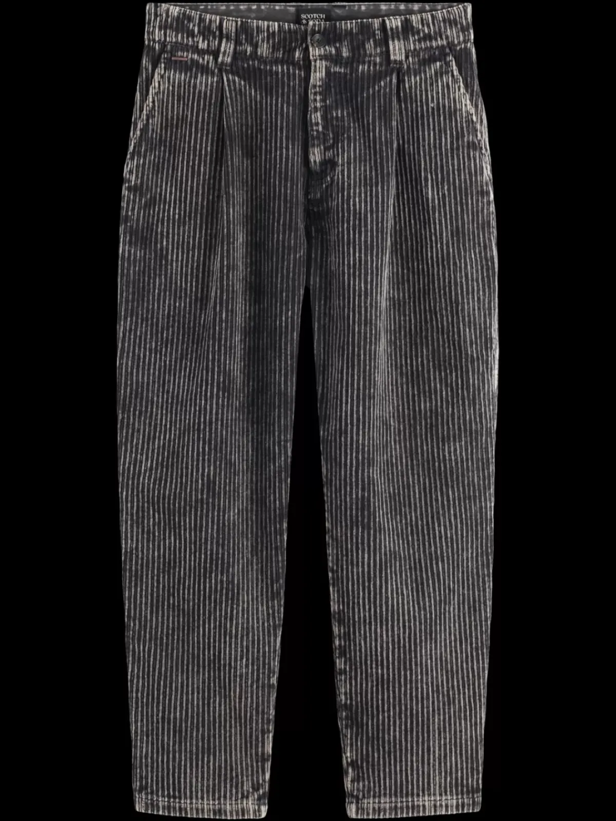 Sale LOOSE TAPERED PLEATED WASHED CORDUROY CHINO Pants