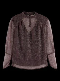 Best LUREX HIGH NECK TOP Women Blouses & Shirts