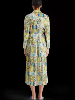 Best MAXI PLEATED DRESS EMBASSY OF THE FREE MIND PRINT Women Dresses & Jumpsuits