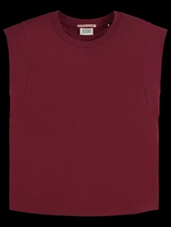 Outlet Mercerised t-shirt with shoulder detail Women Tops & T-shirts
