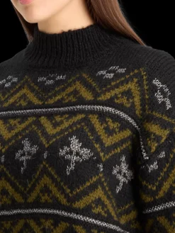 Hot METALLIC FAIR ISLE PULLOVER Women Knitwear
