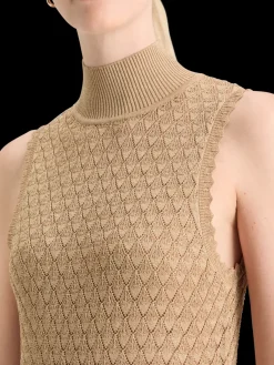 Best METALLIC POINTELLE KNITTED TANK Women Tops & T-shirts