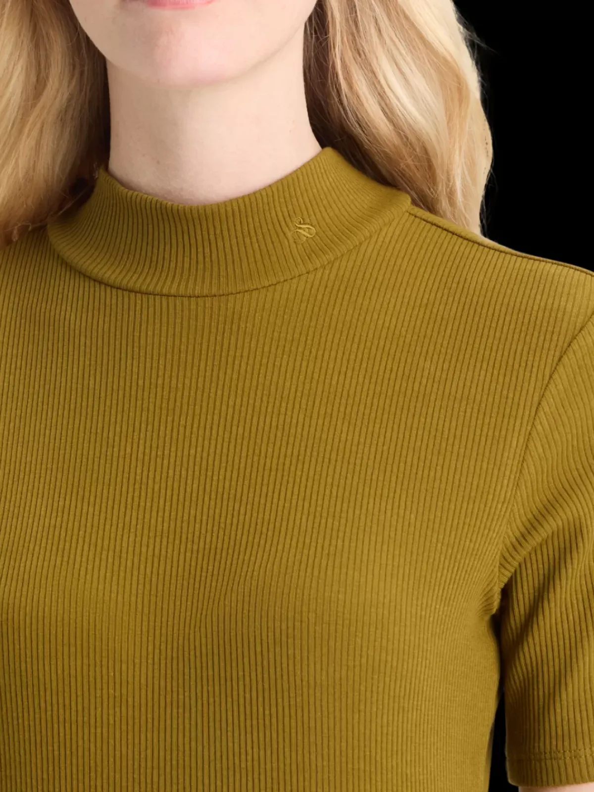 Clearance MOCK NECK RIB T-SHIRT Women Tops & T-shirts