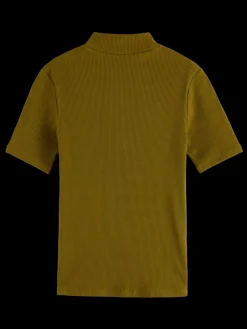 Clearance MOCK NECK RIB T-SHIRT Women Tops & T-shirts