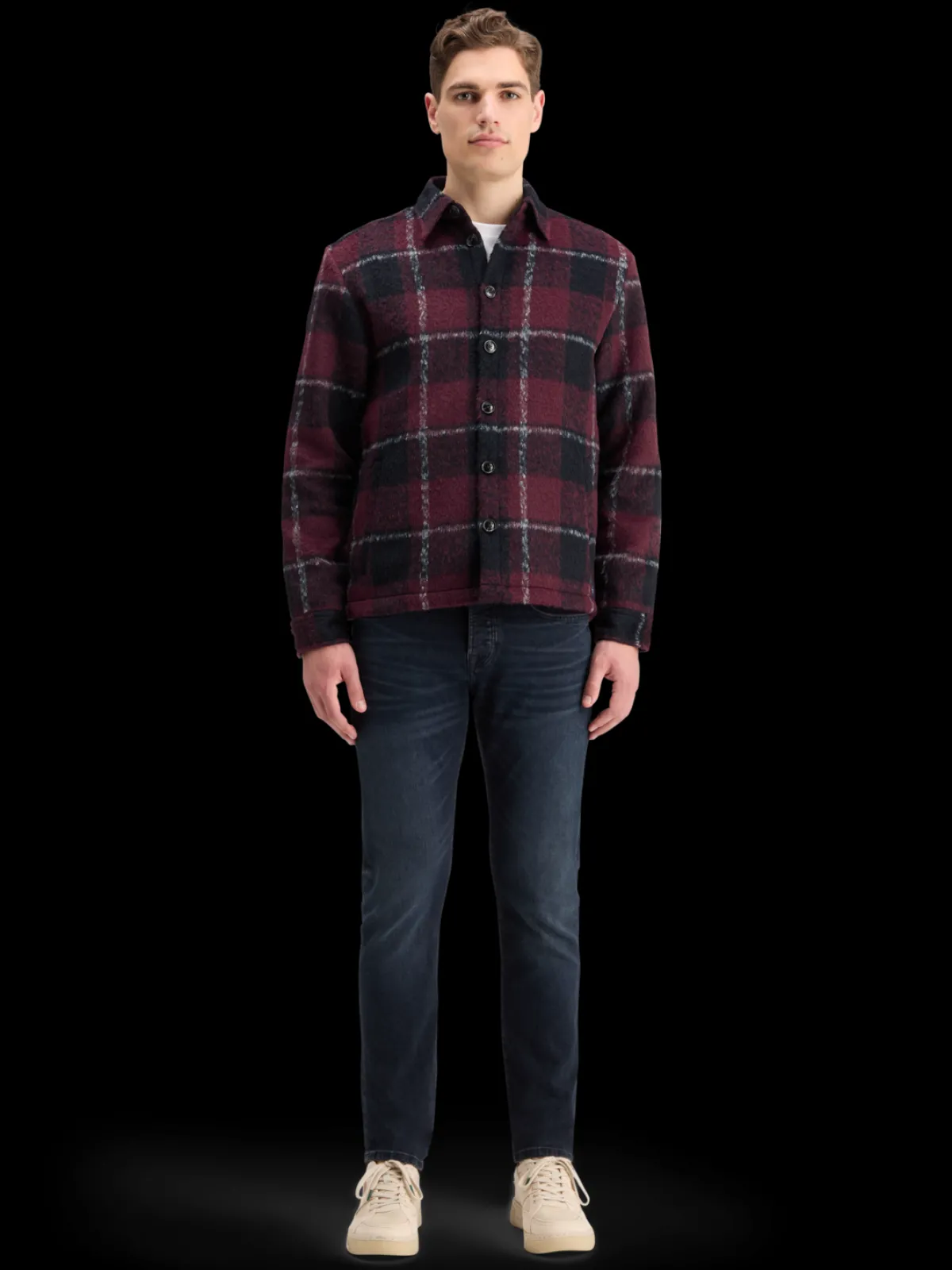 Fashion PADDED FLANNEL OVERSHIRT Jackets & Coats