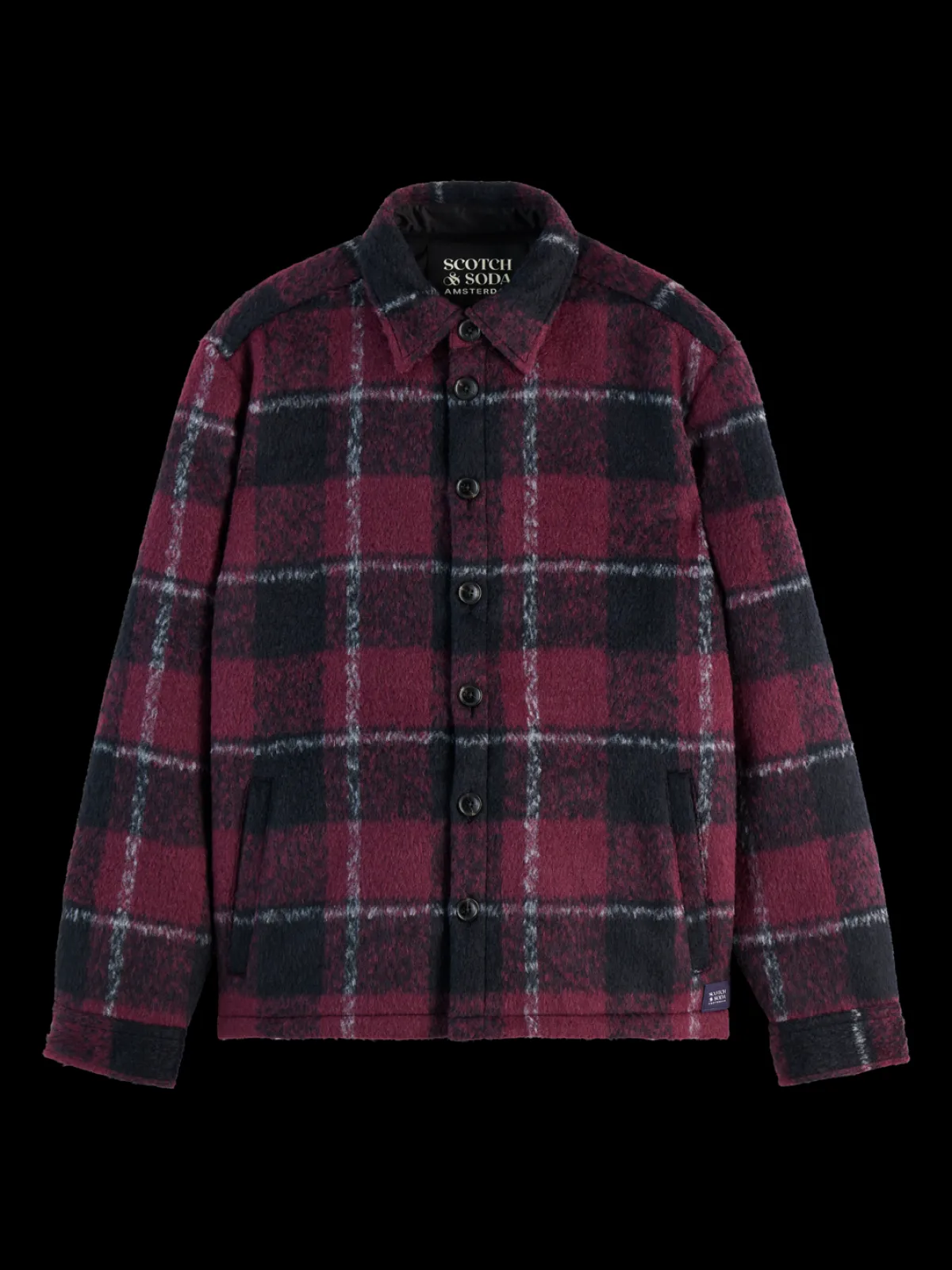 Fashion PADDED FLANNEL OVERSHIRT Jackets & Coats