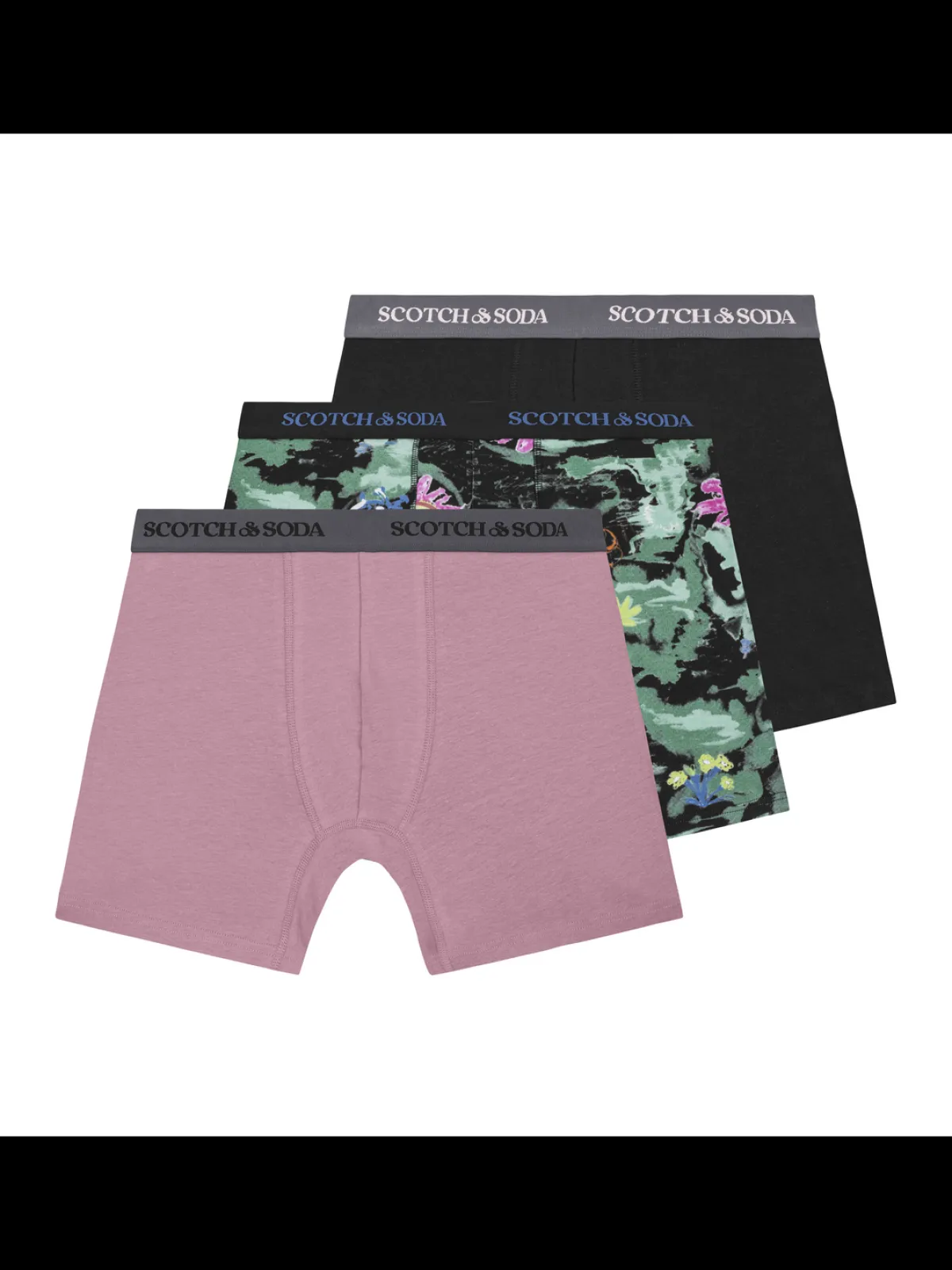 Clearance 3PK MENS COTTON STRETCH BOXER BRIEF UNDERWEAR - 2 SOLIDS & 1 PRINT Underwear & Socks