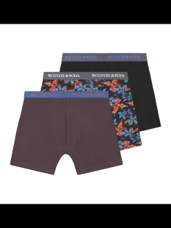 Clearance 3PK MENS COTTON STRETCH BOXER BRIEF UNDERWEAR - 2 SOLIDS & 1 PRINT Underwear & Socks