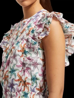 Online PRINTED MAXI COTTON VOILE DRESS Women Dresses & Jumpsuits