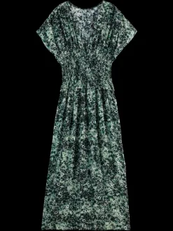 Best PRINTED MODAL SMOCK WAIST MAXI DRESS Women Dresses & Jumpsuits
