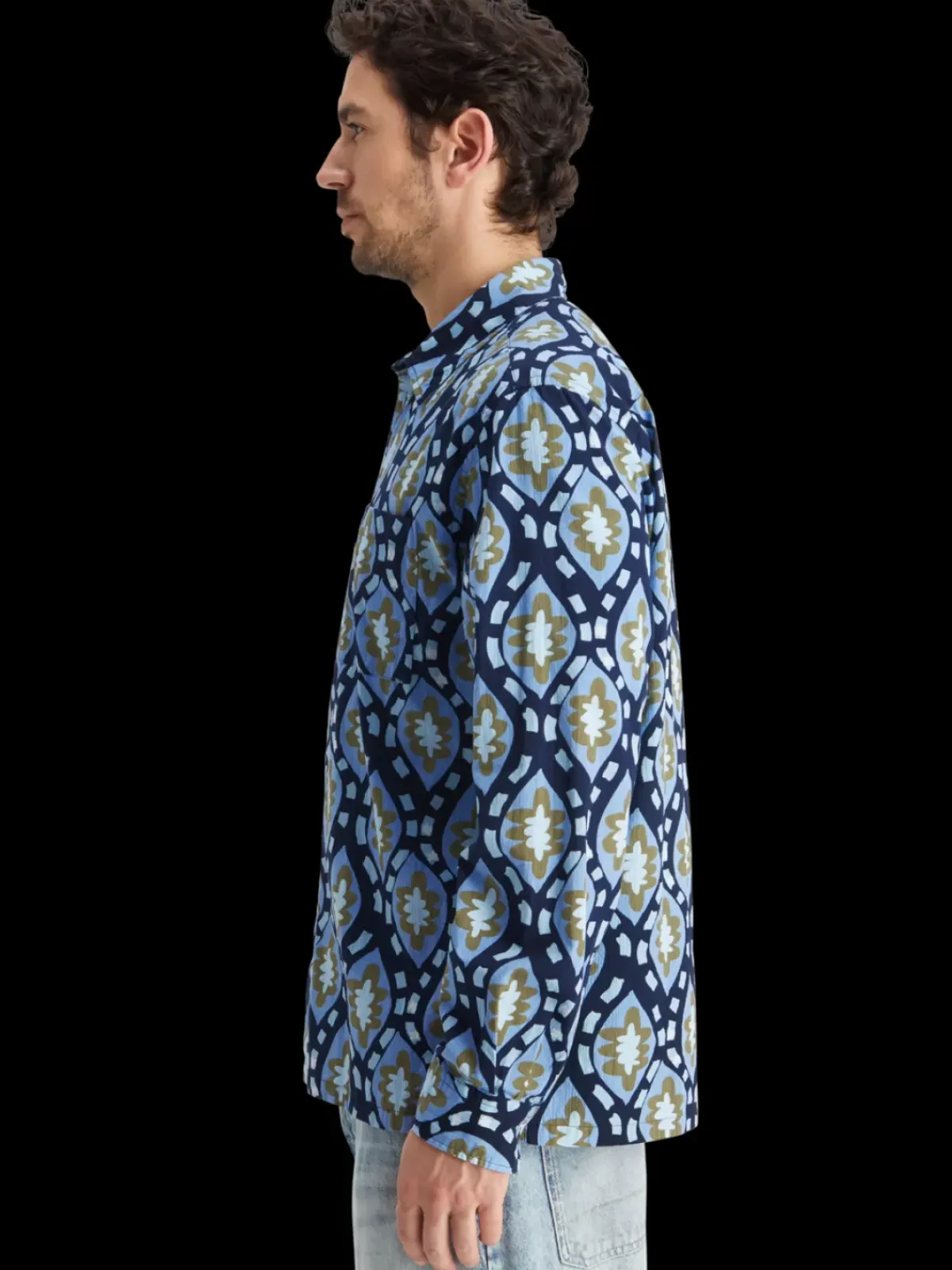 Clearance Printed seersucker shirt Shirts