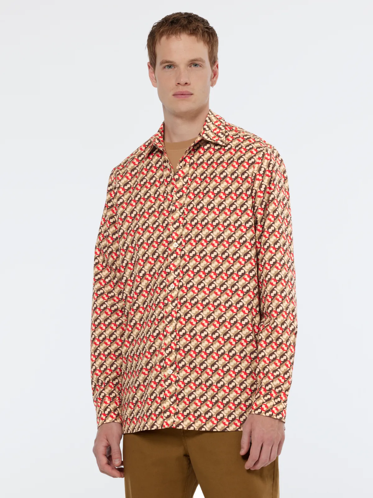 Fashion Regular fit geo-print shirt Shirts