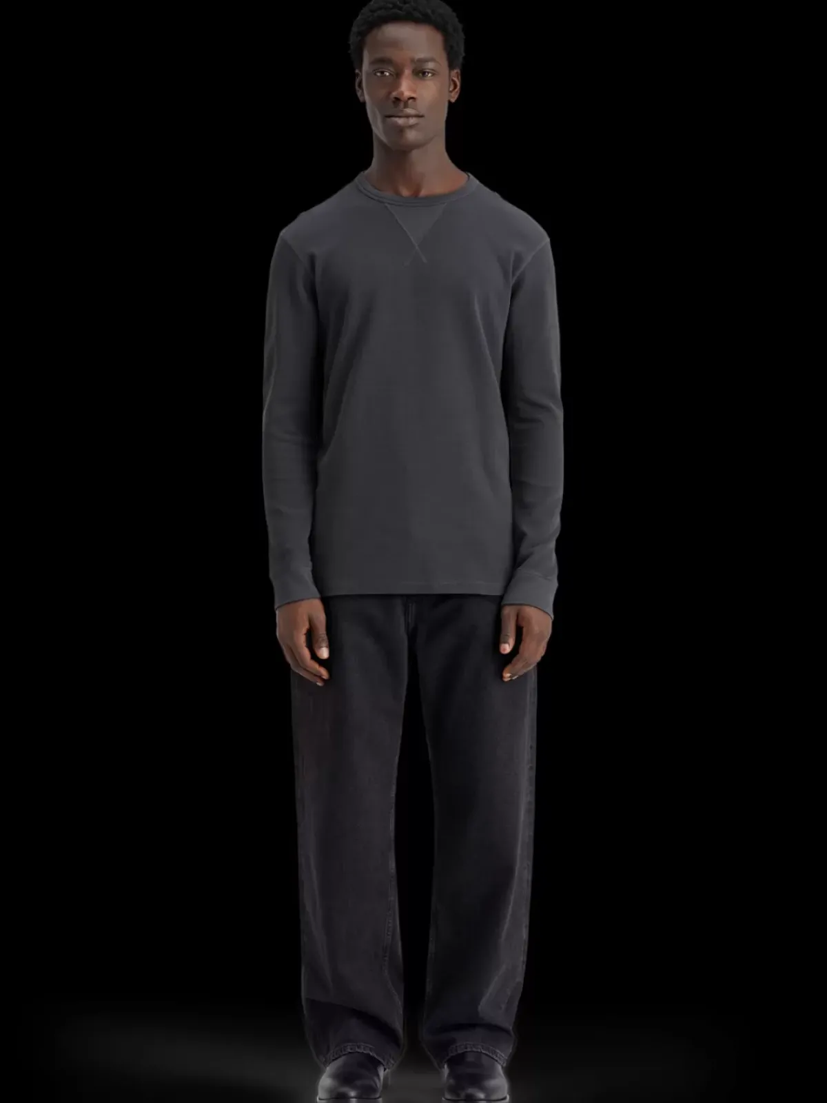 Sale Regular fit waffle t-shirt ls T-shirts & Polo Shirts