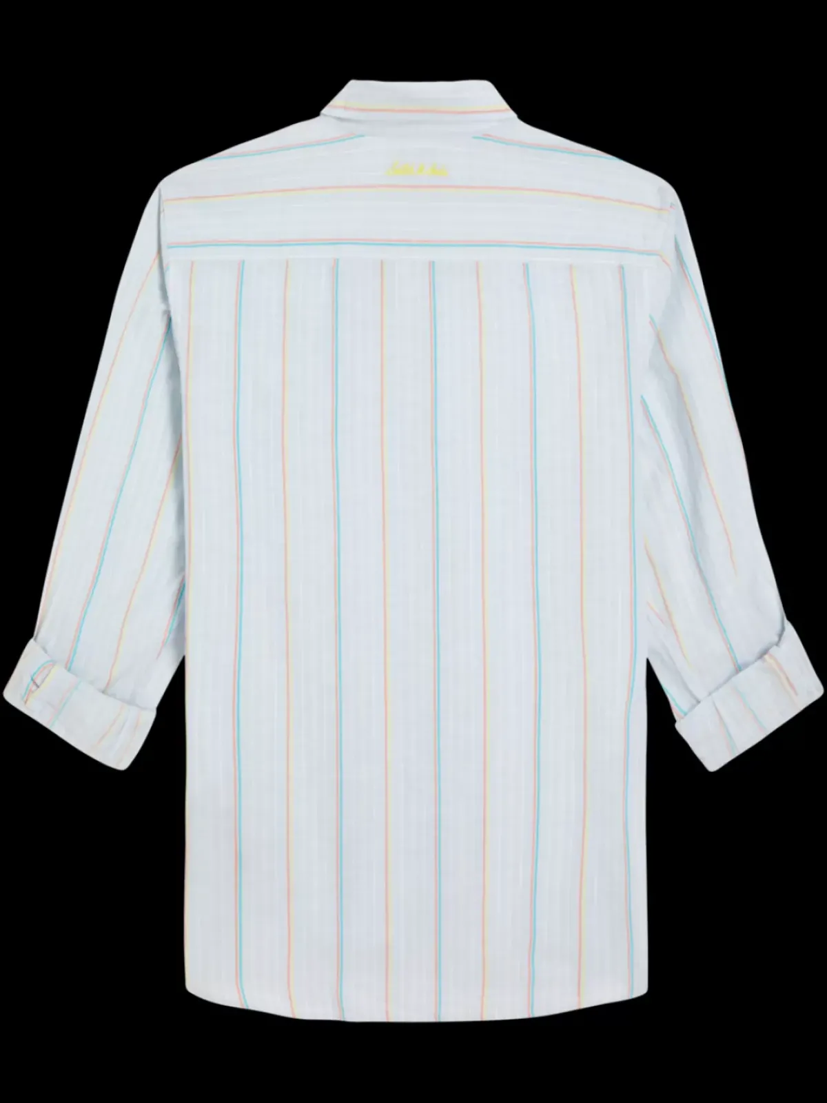 Outlet Regular fit yarn-dyed stripe cotton linen shirt Shirts