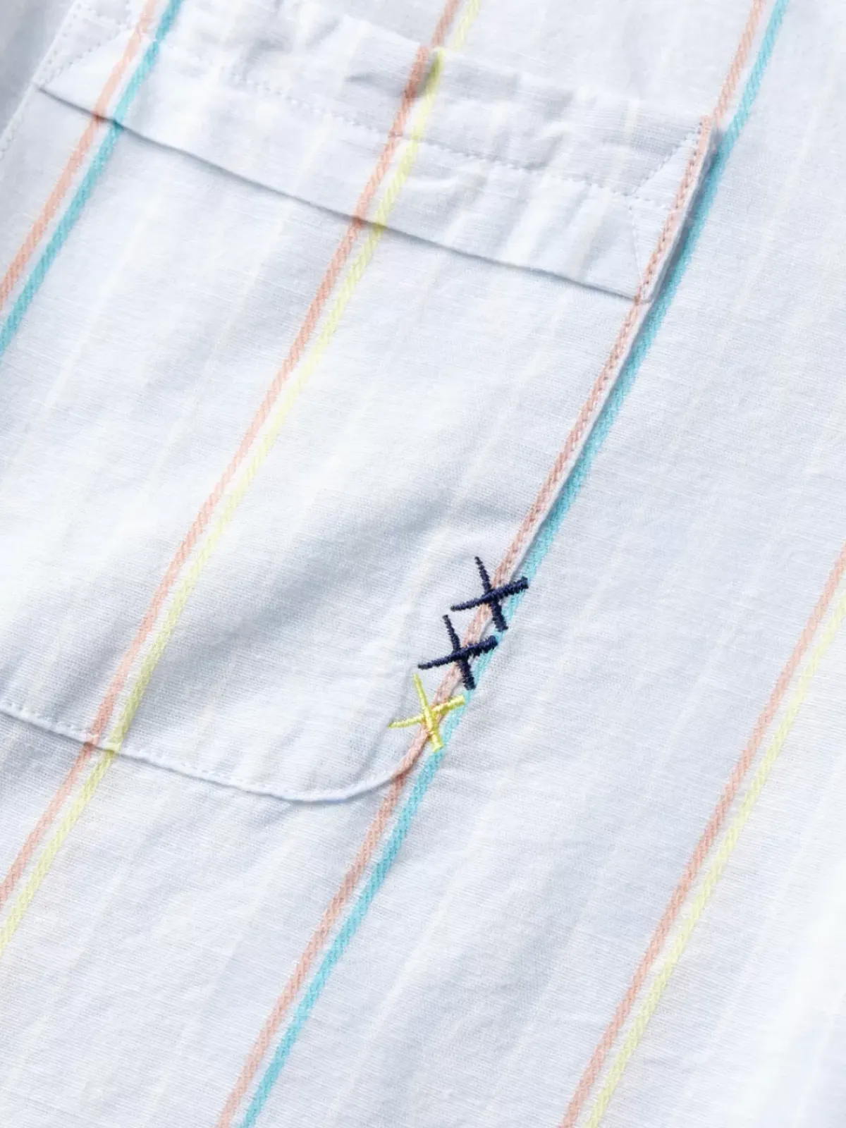 Outlet Regular fit yarn-dyed stripe cotton linen shirt Shirts