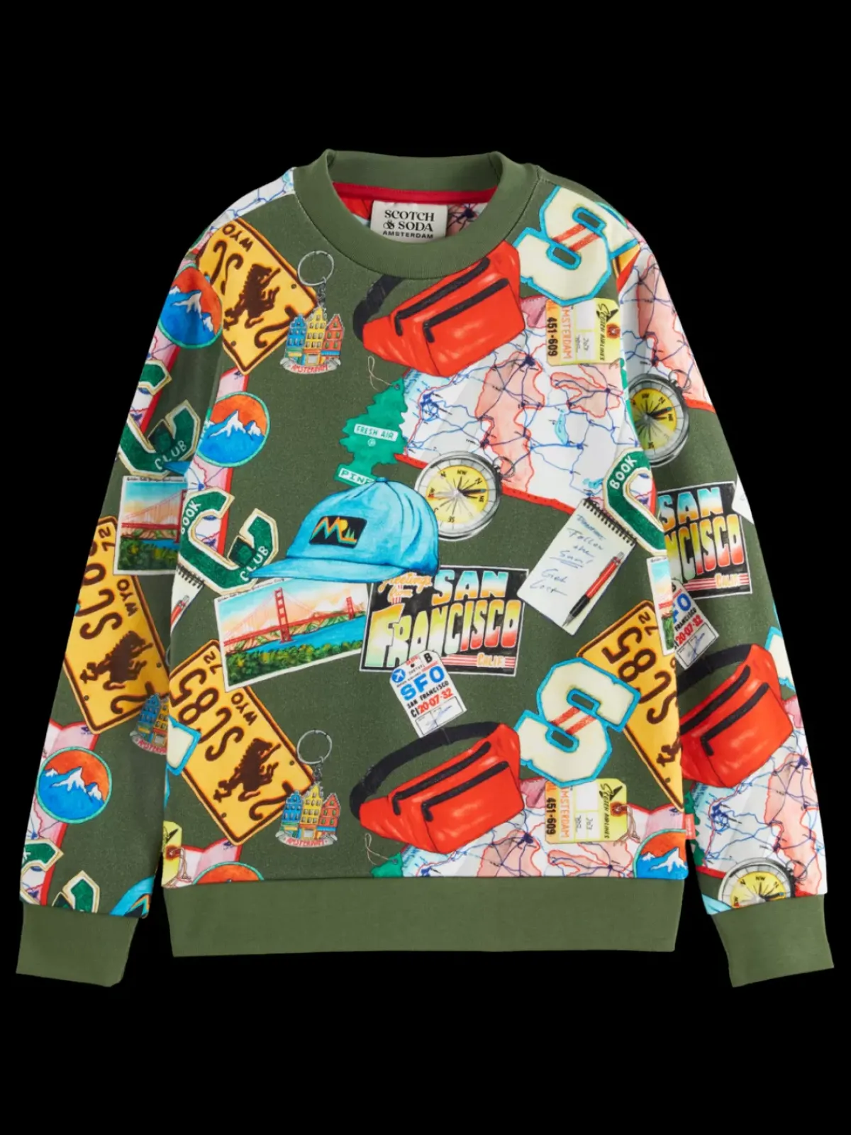 Fashion REGULAR-FIT ALLOVER PRINTED SWEATSHIRT Kids/BOY Sweatshirts & Hoodies