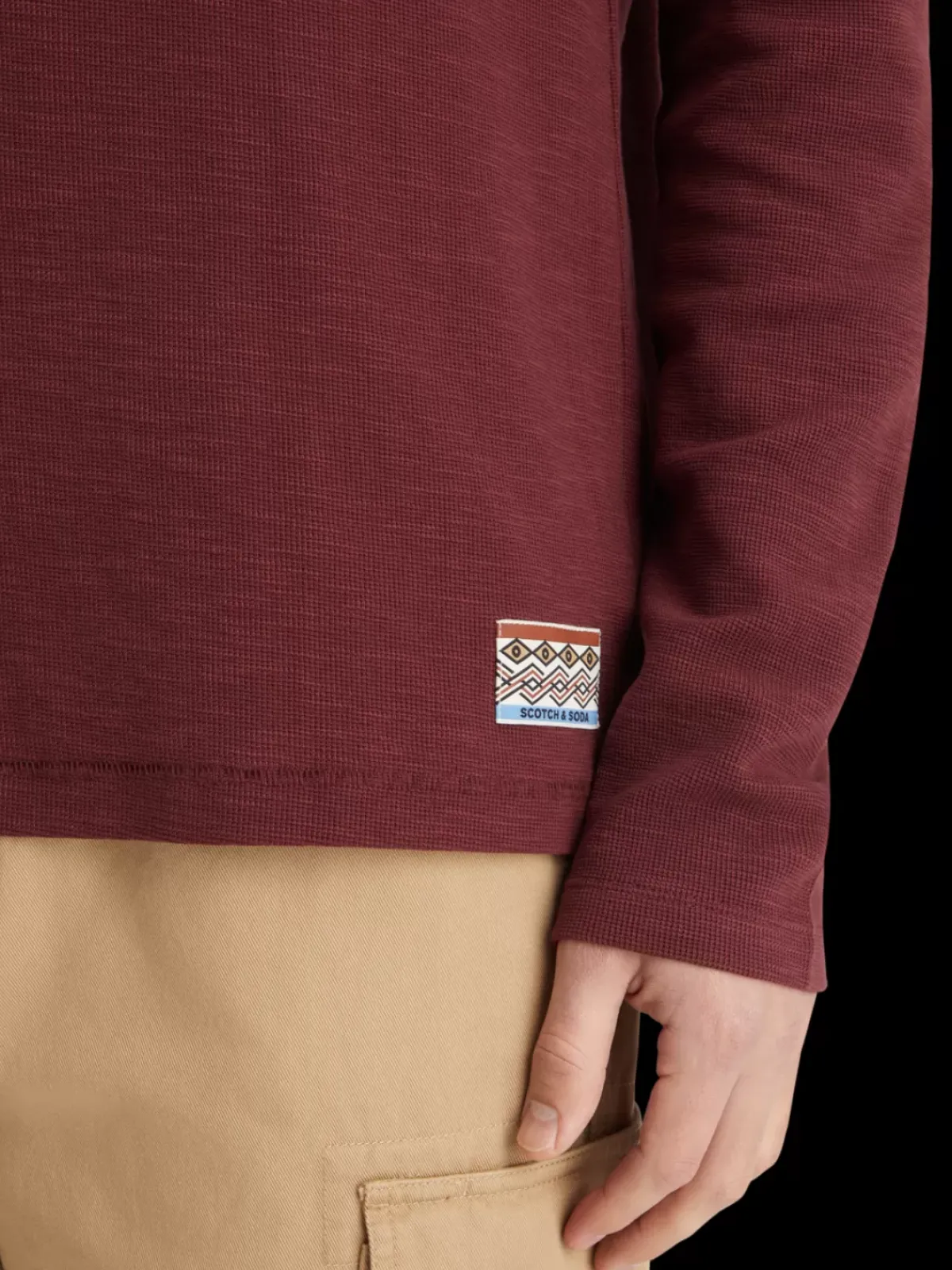 Discount Relaxed fit blanket stitch slub longsleeve t-shirt T-shirts & Polo Shirts