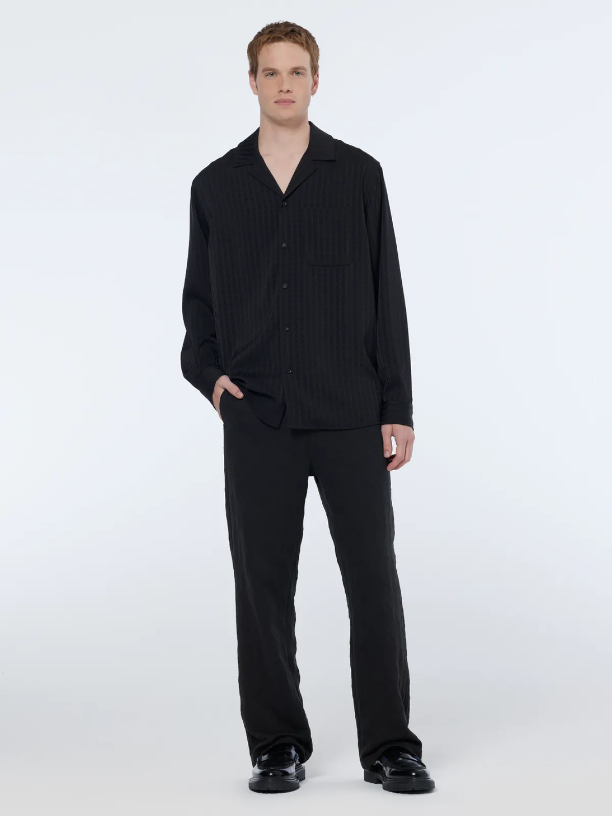 Best Relaxed fit jacquard sateen shirt Shirts