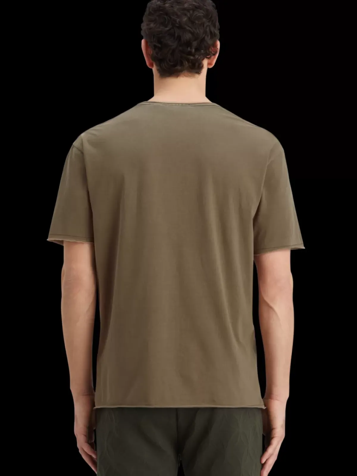 Fashion Relaxed fit raw edge t-shirt T-shirts & Polo Shirts