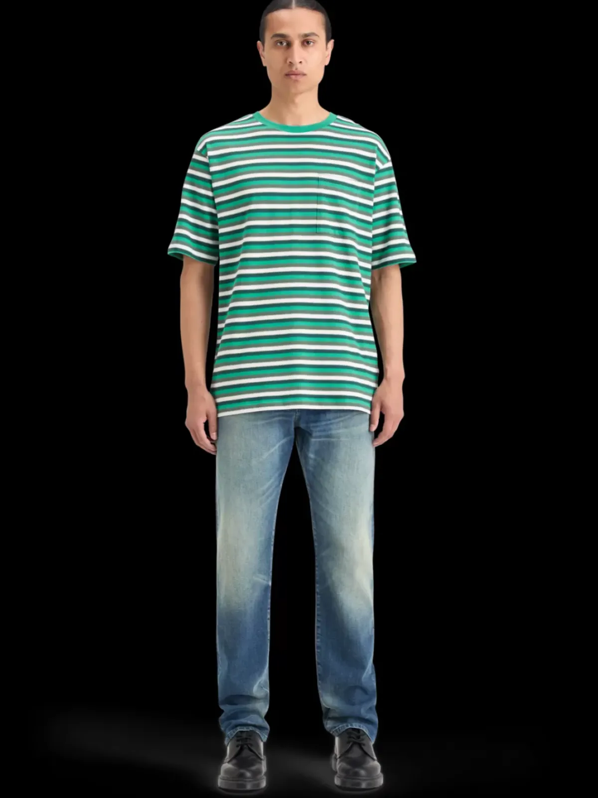 Best RELAXED FIT STRUCTURE STRIPE T-SHIRT T-shirts & Polo Shirts
