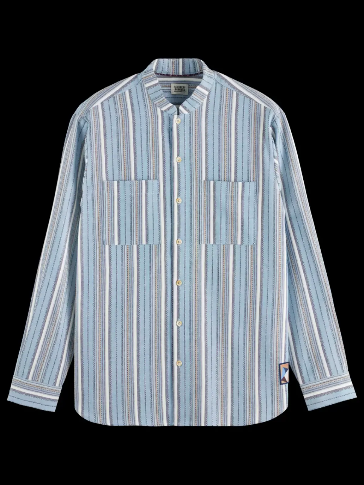 Clearance Relaxed fit structured multicolor stripe shirt Shirts
