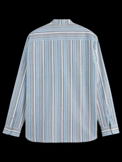 Clearance Relaxed fit structured multicolor stripe shirt Shirts