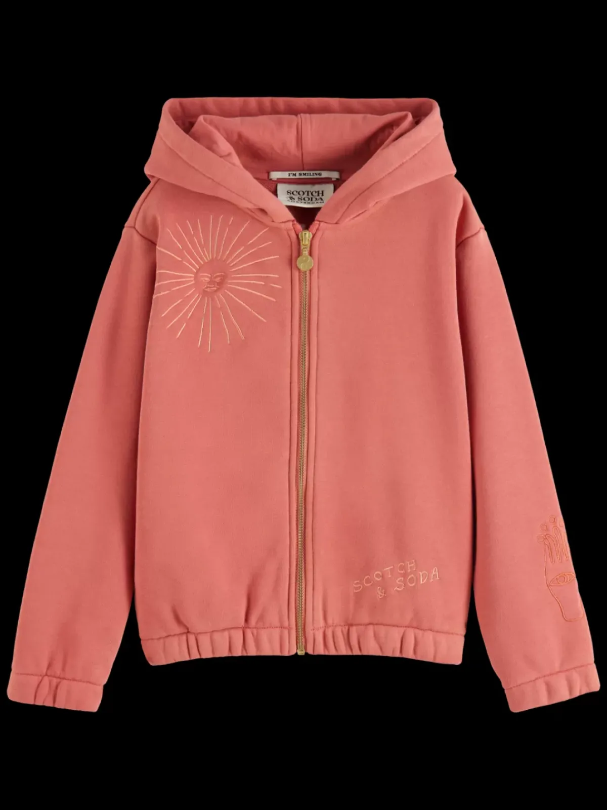 Clearance RELAXED-FIT ZIP-THROUGH HOODIE WITH EMBROIDERED ARTWORKS Kids Sweatshirts & Hoodies