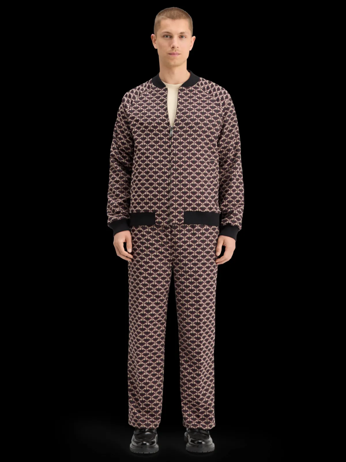 Online REVERSIBLE JACQUARD BOMBER JACKET Jackets & Coats