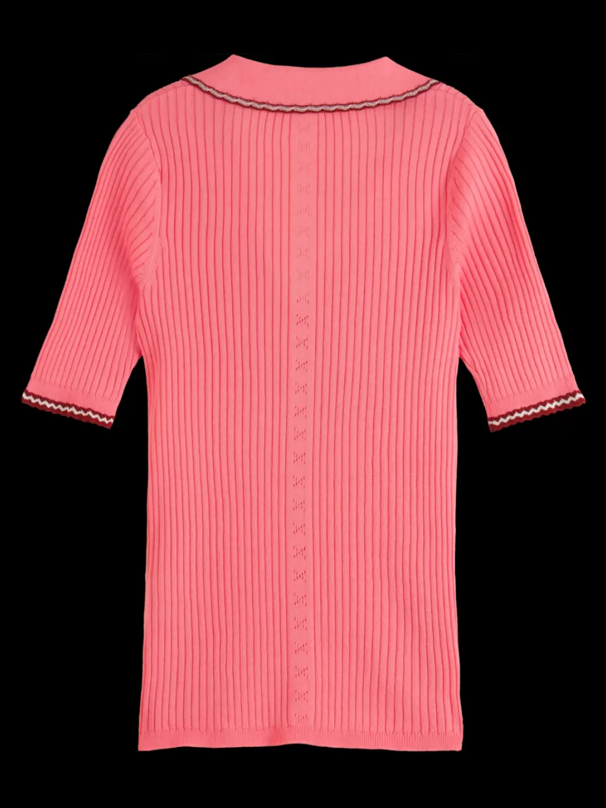 Best RIB COLLARED KNITTED TEE Women Tops & T-shirts