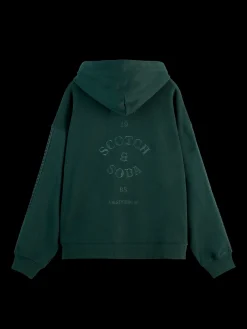 Outlet Rib insert zipped loose fit hoodie Sweatshirts & Hoodies