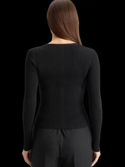 New RIBBED FITTED PULLOVER Women Knitwear