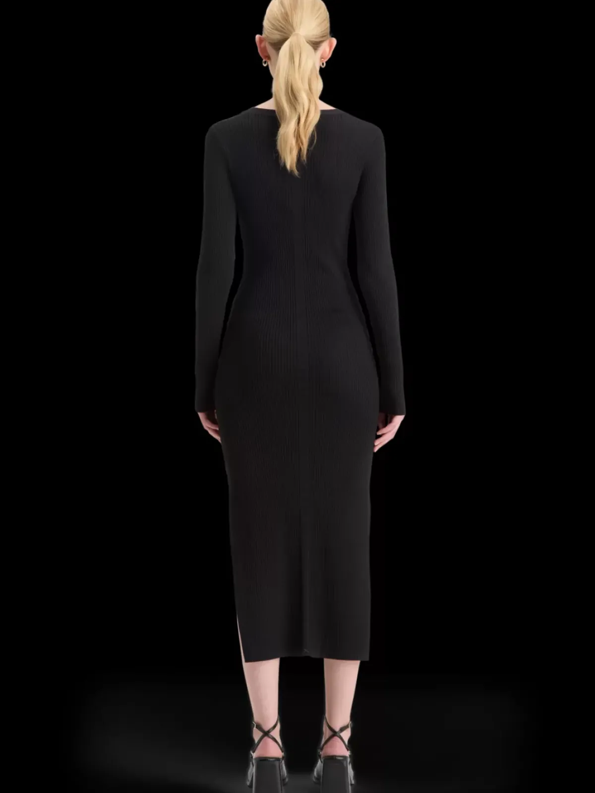 Best RIBBED KNITTED MIDI DRESS Women Dresses & Jumpsuits