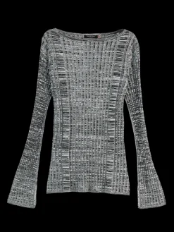 Fashion Ribbed knitted pullover Women Knitwear