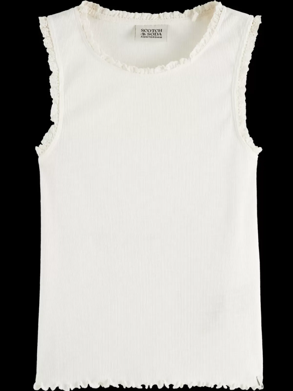 Outlet RIBBED TANK WITH LITTLE RUFFLE Kids T-shirts & Tops
