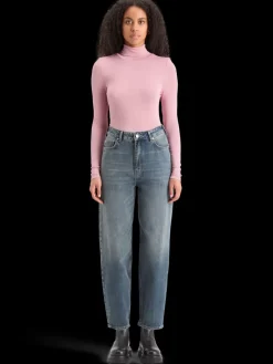 Clearance ROLL UP NECK LONG SLEEVE T-SHIRT Women Tops & T-shirts