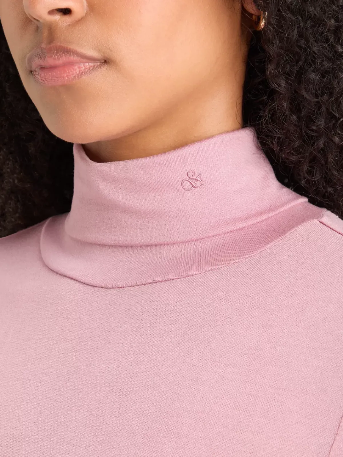 Clearance ROLL UP NECK LONG SLEEVE T-SHIRT Women Tops & T-shirts