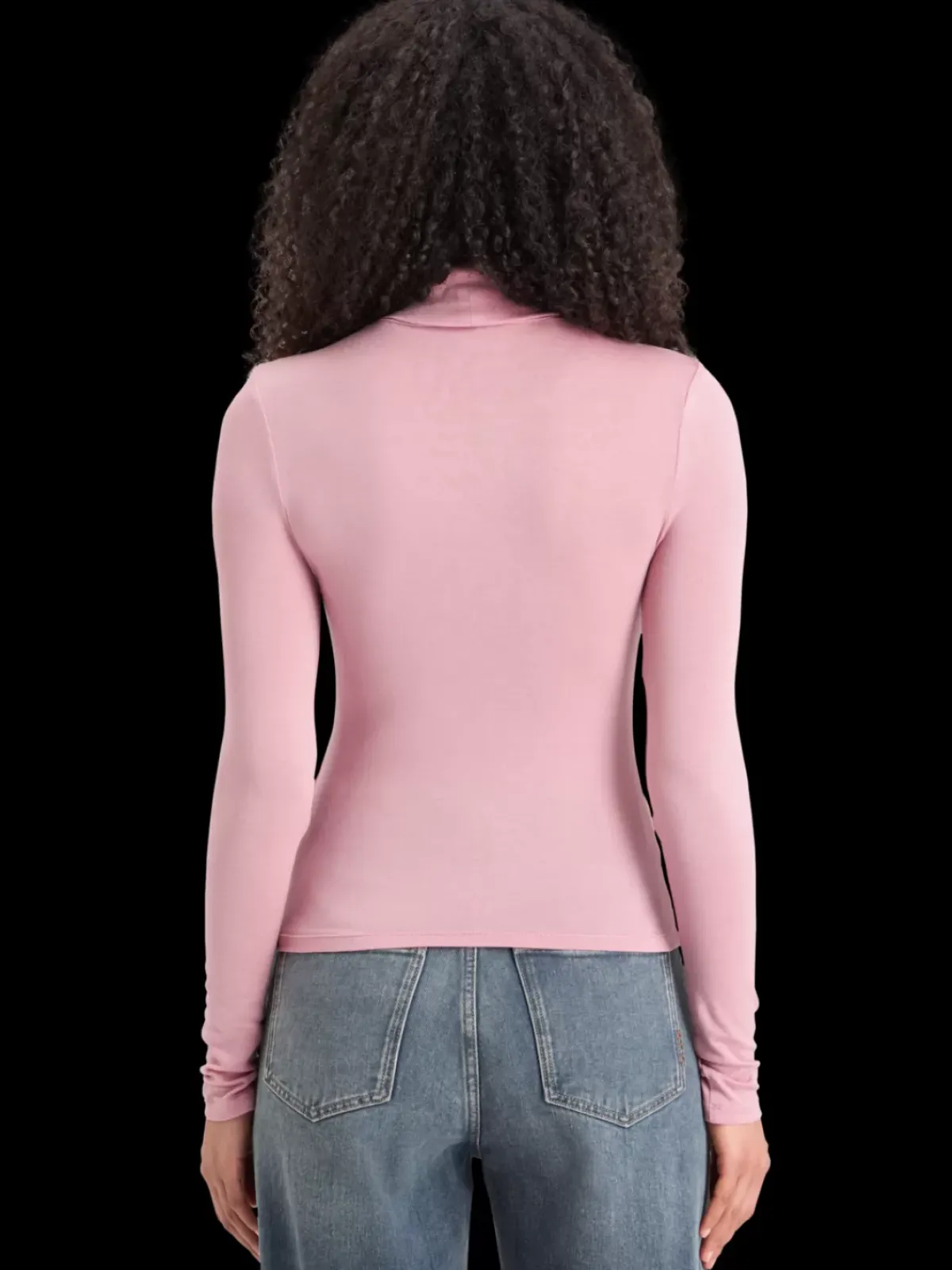 Clearance ROLL UP NECK LONG SLEEVE T-SHIRT Women Tops & T-shirts