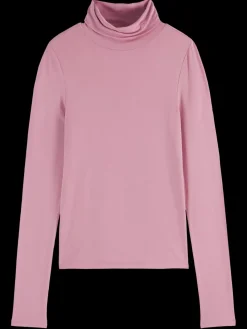 Clearance ROLL UP NECK LONG SLEEVE T-SHIRT Women Tops & T-shirts
