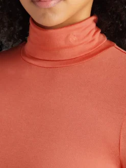 Outlet Roll up neck long sleeve t-shirt Women Tops & T-shirts