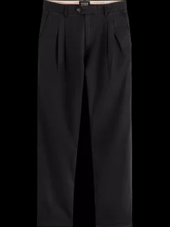 Best Seasonal - straight fit garment-dyed pleated chino Pants