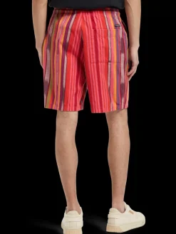 Outlet Seasonal- striped cotton-oxford bermuda short Shorts