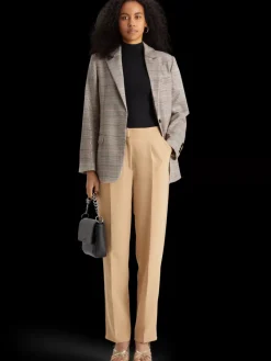 Best Sequin prince of wales check boyfriend single breasted blazer Women Blazers