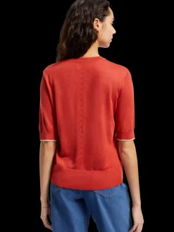 Fashion SHORT SLEEVED CREW NECK PULLOVER Women Tops & T-shirts
