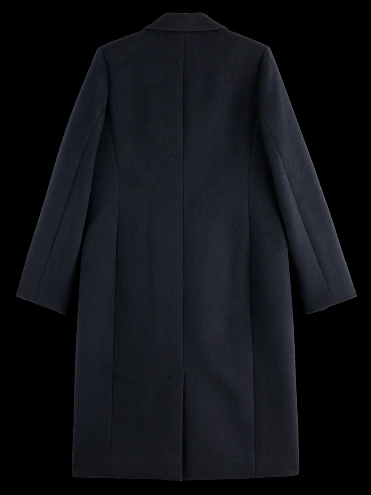 Hot SINGLE BREASTED HERRINGBONE WOOL BLEND TAILORED COAT Women Jackets & Coats