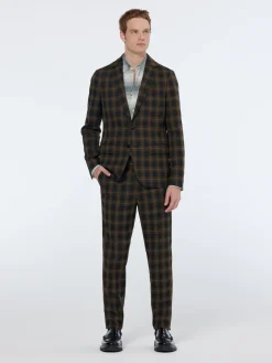 New Single-breasted yarn-dyed check regular fit blazer Blazers & Waistcoats
