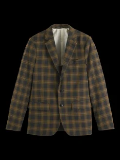 New Single-breasted yarn-dyed check regular fit blazer Blazers & Waistcoats