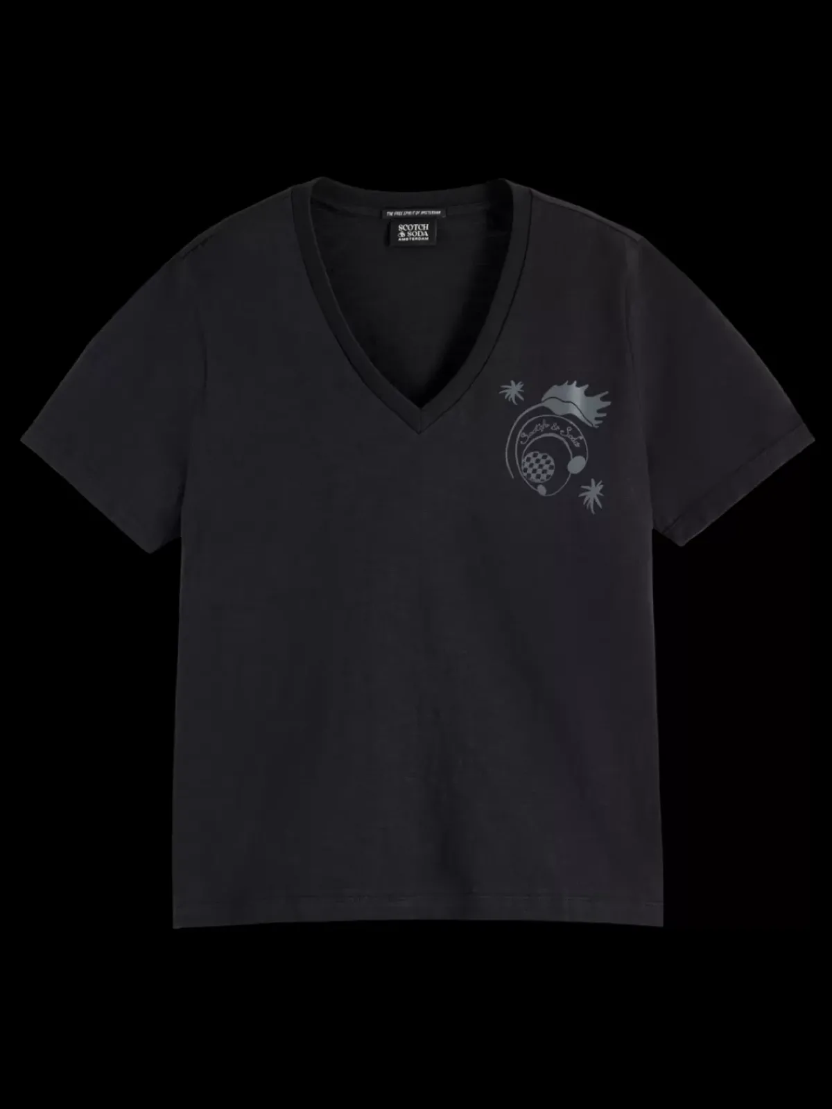 Discount SLUB V-NECK REGULAR FIT T-SHIRT Women Tops & T-shirts