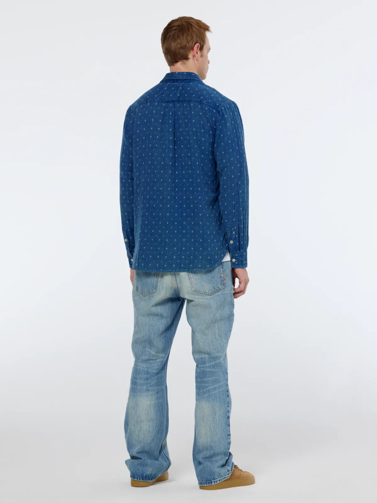 Online Special denim weave with wash effects shirt Shirts