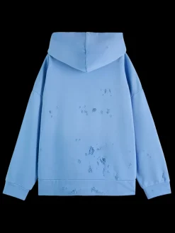 Discount SPRAYED HOODIE WITH DESTROYED DETAILS Women Sweatshirts & Hoodies